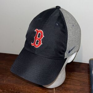 Nike Boston Red Sox Black Gray Dri Fit Heritage pro model baseball cap hat